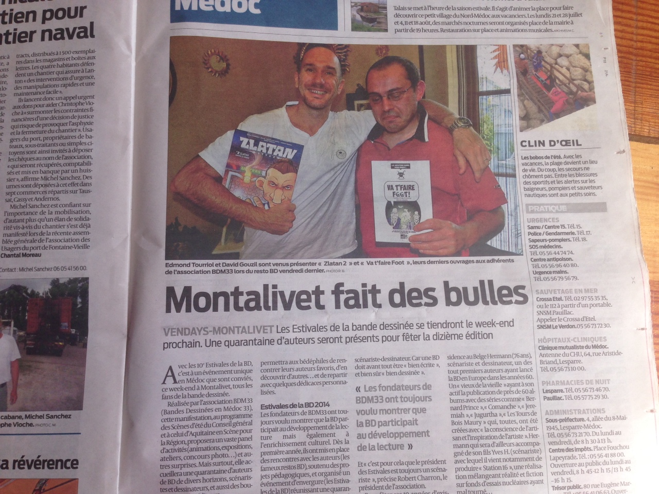 Les Estivales de Montalivet dans le journal Sud-Ouest.