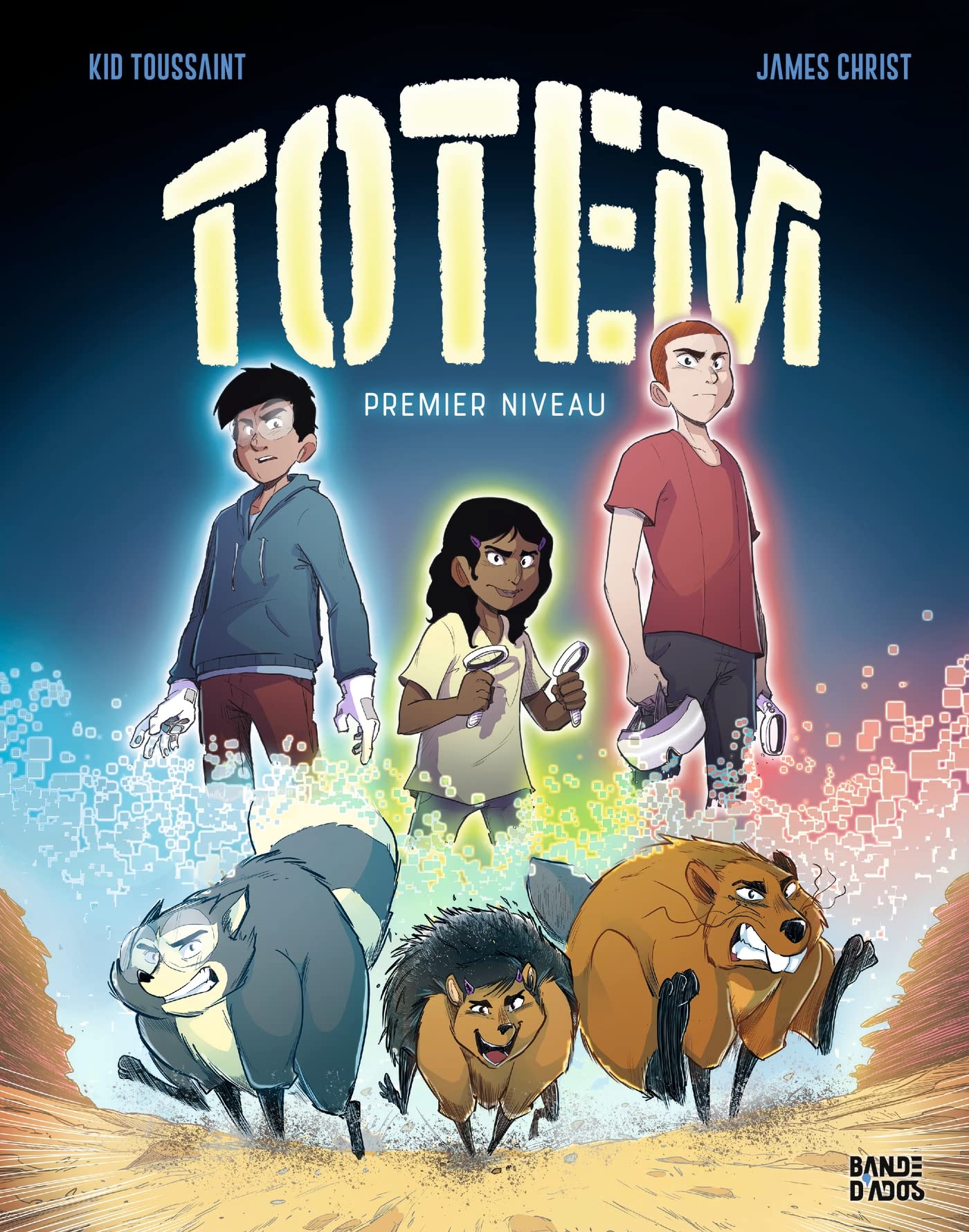 Couverture de Totem, premier niveau, album colorisé par Elsa Chanal du studio MAKMA.