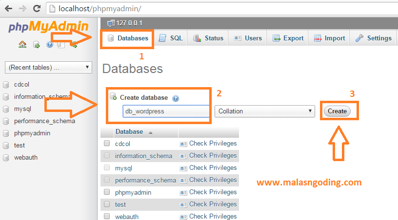 Instal web server di komputer · 2. Belajar Wordpress Part 1 Cara Install Wordpress Offline Di Localhost Xampp Malas Ngoding