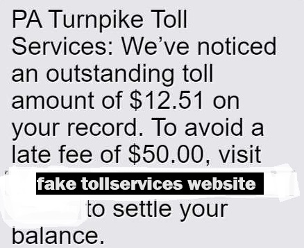 We've noticed an outstanding toll amount