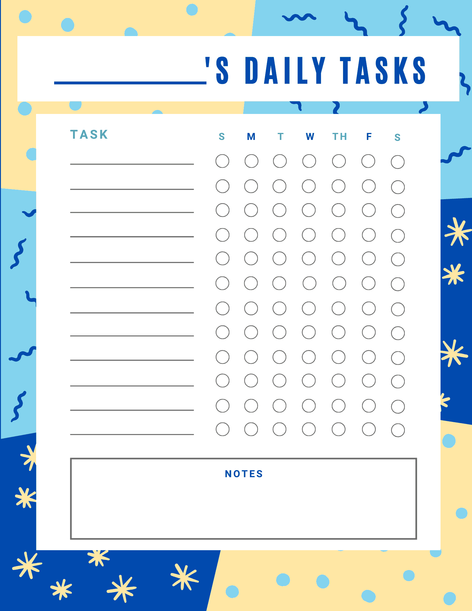Free Printable Daily Routine Checklist - Printable Word Searches