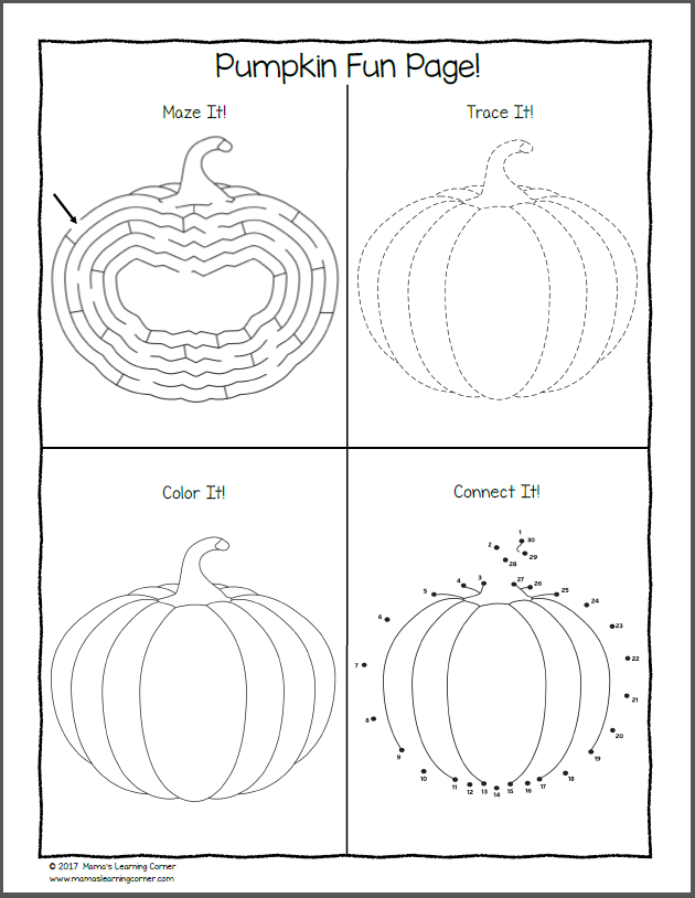 Pumpkin worksheets
