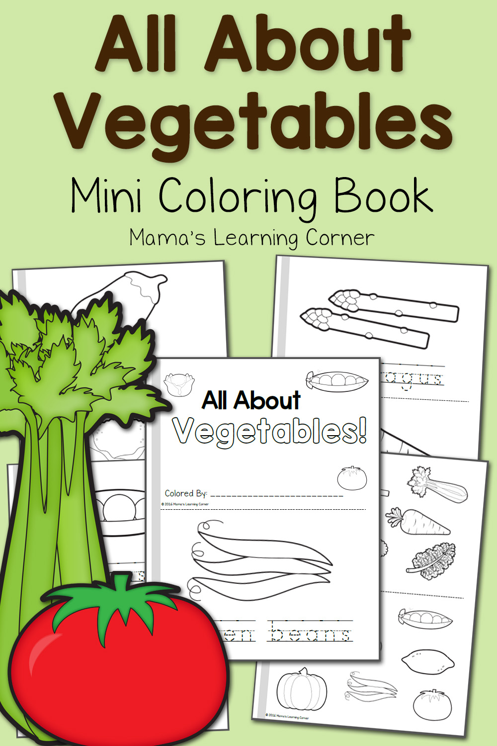 Vegetable coloring pages