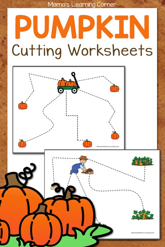 Pumpkin Cutting Worksheets