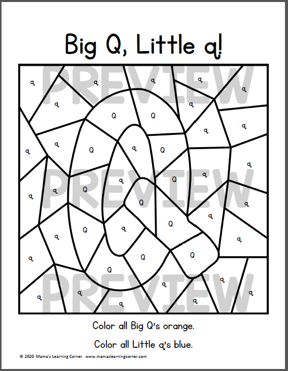 color by letter alphabet big and little mamas learning corner