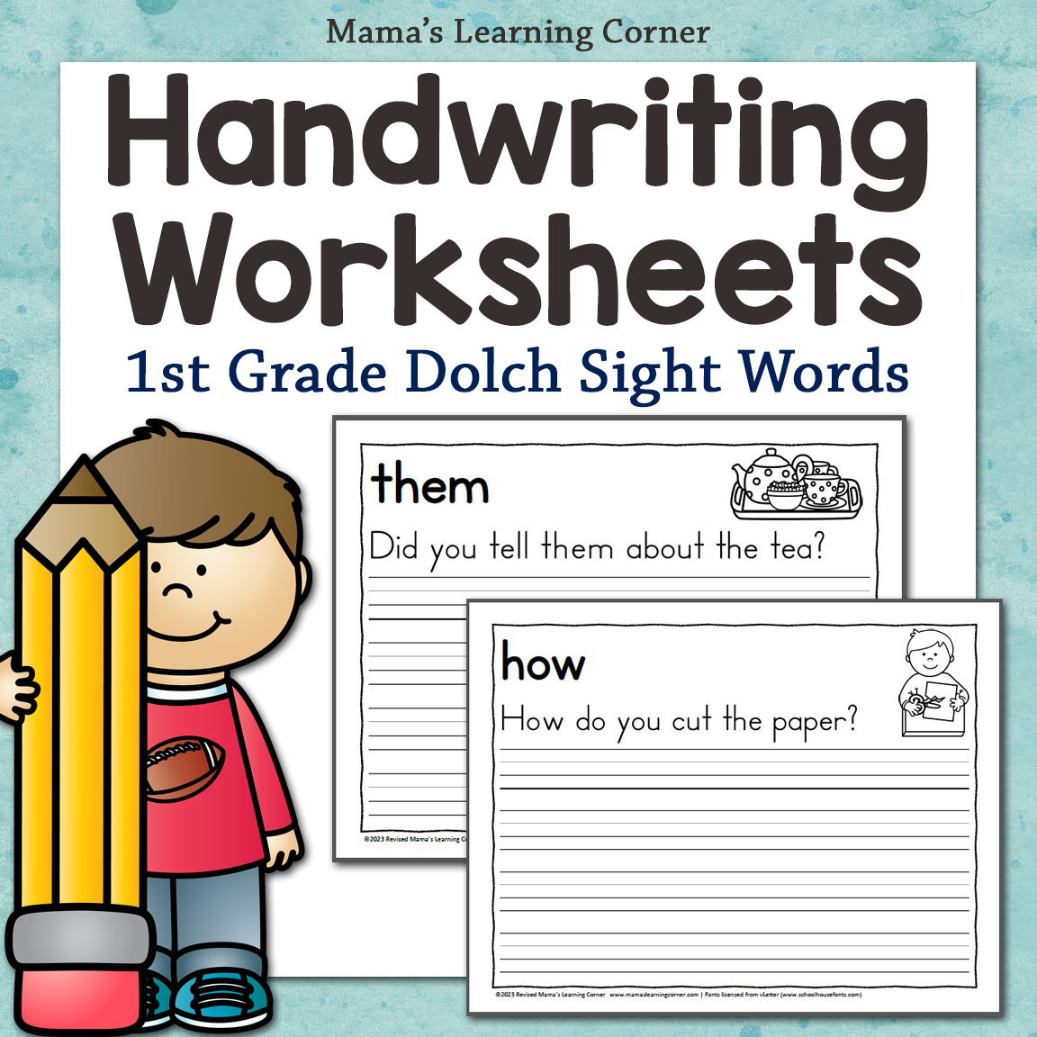 First Grade Dolch Sight Word Sentences Handwriting Practice