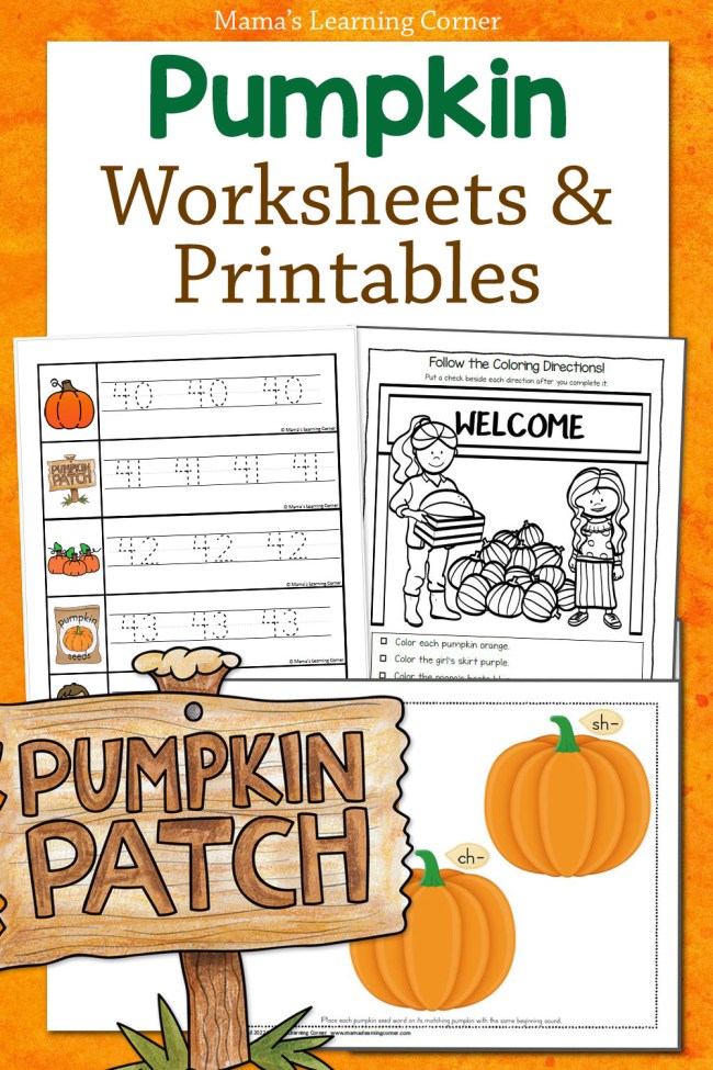 Pumpkin Worksheets and Activities for Kids