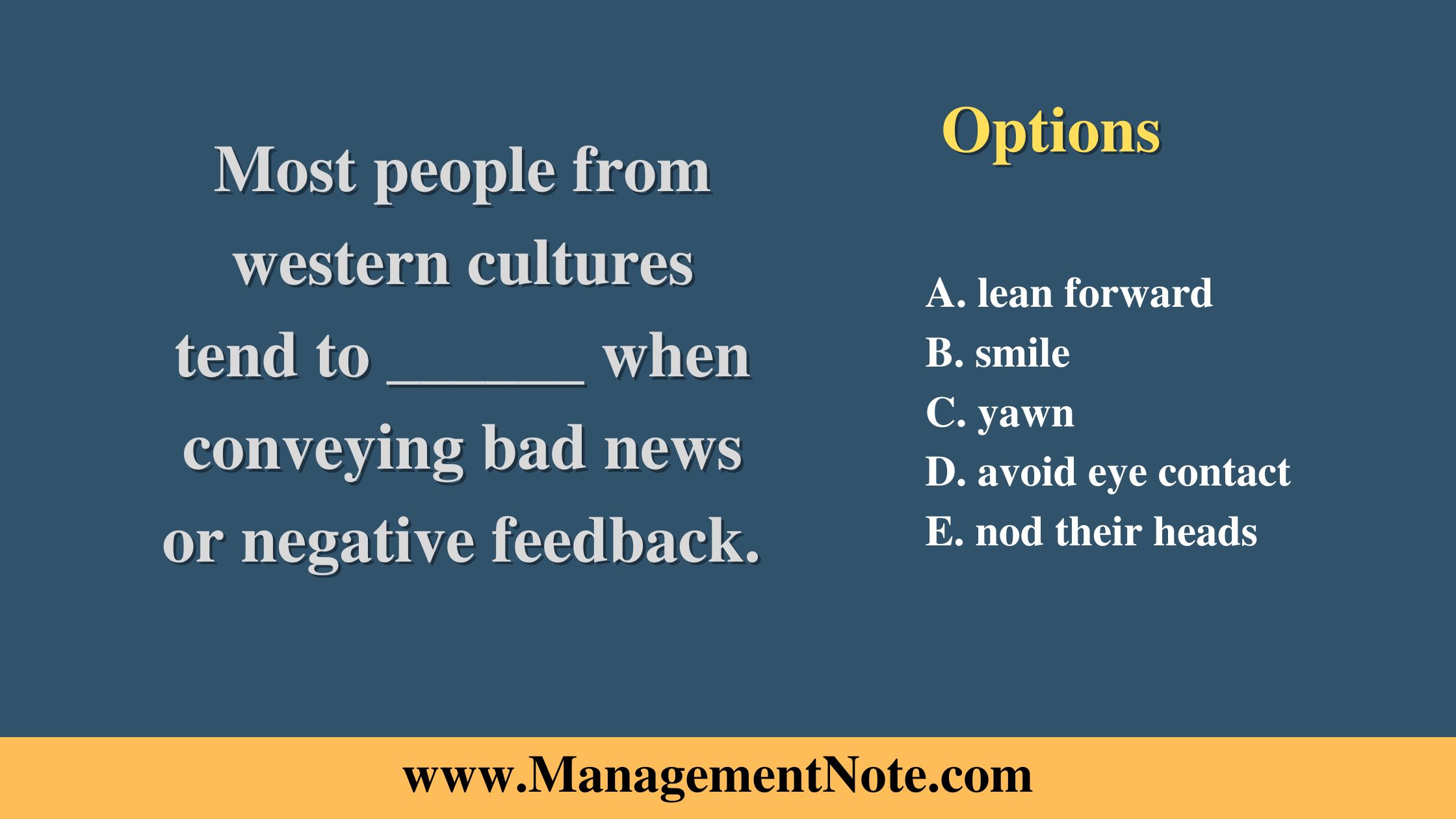 Most people from western cultures tend to ______ when conveying bad news or negative feedback. 