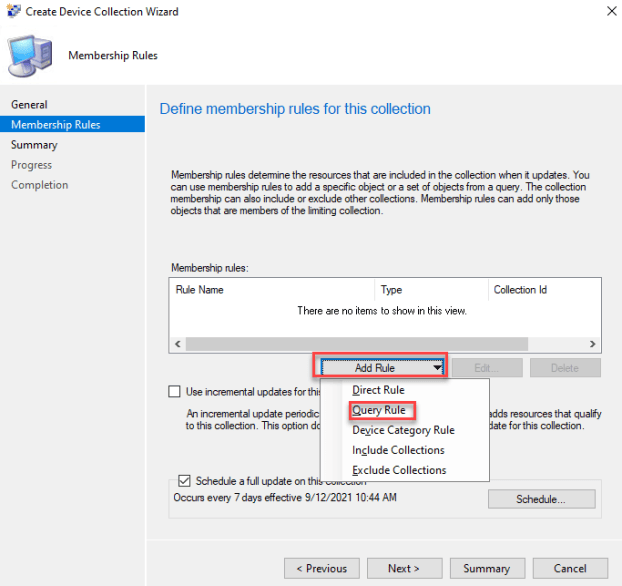 Create SCCM Windows Workstation and Server device collection 2 Query Rule