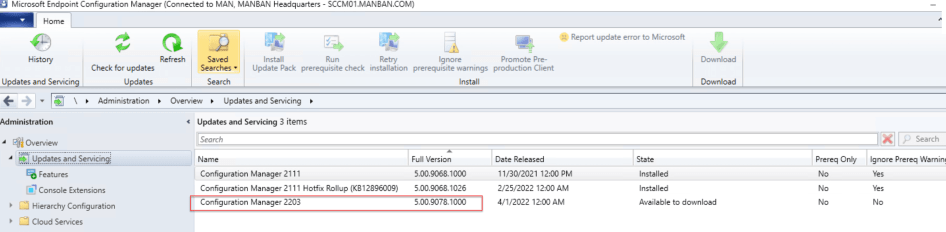 SCCM 2203 – Step by step Upgrade guide for ConfigMgr 2203 2 configuration Manager 2203 Available to download