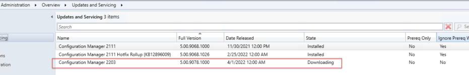 SCCM 2203 – Step by step Upgrade guide for ConfigMgr 2203 3 Configuration Manager 2203 Downloading