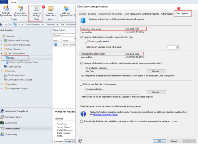 SCCM 2203 – Step by step Upgrade guide for ConfigMgr 2203 23 Production client Upgrade