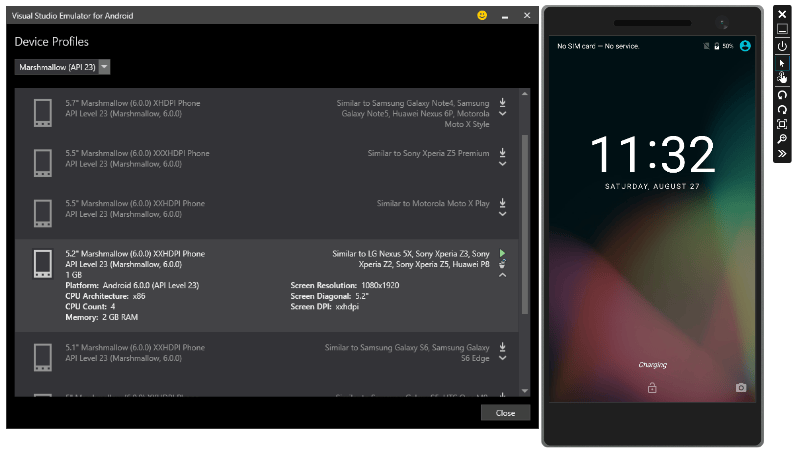 New Android Emulator for Xamarin Development in Visual Studio 2015 ...
