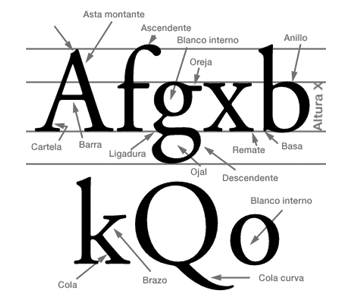 Anatomía de la tipografía obtenida de MentExpansiva