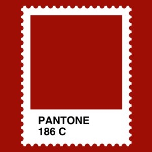 Pantone 186C, diseño para una camiseta