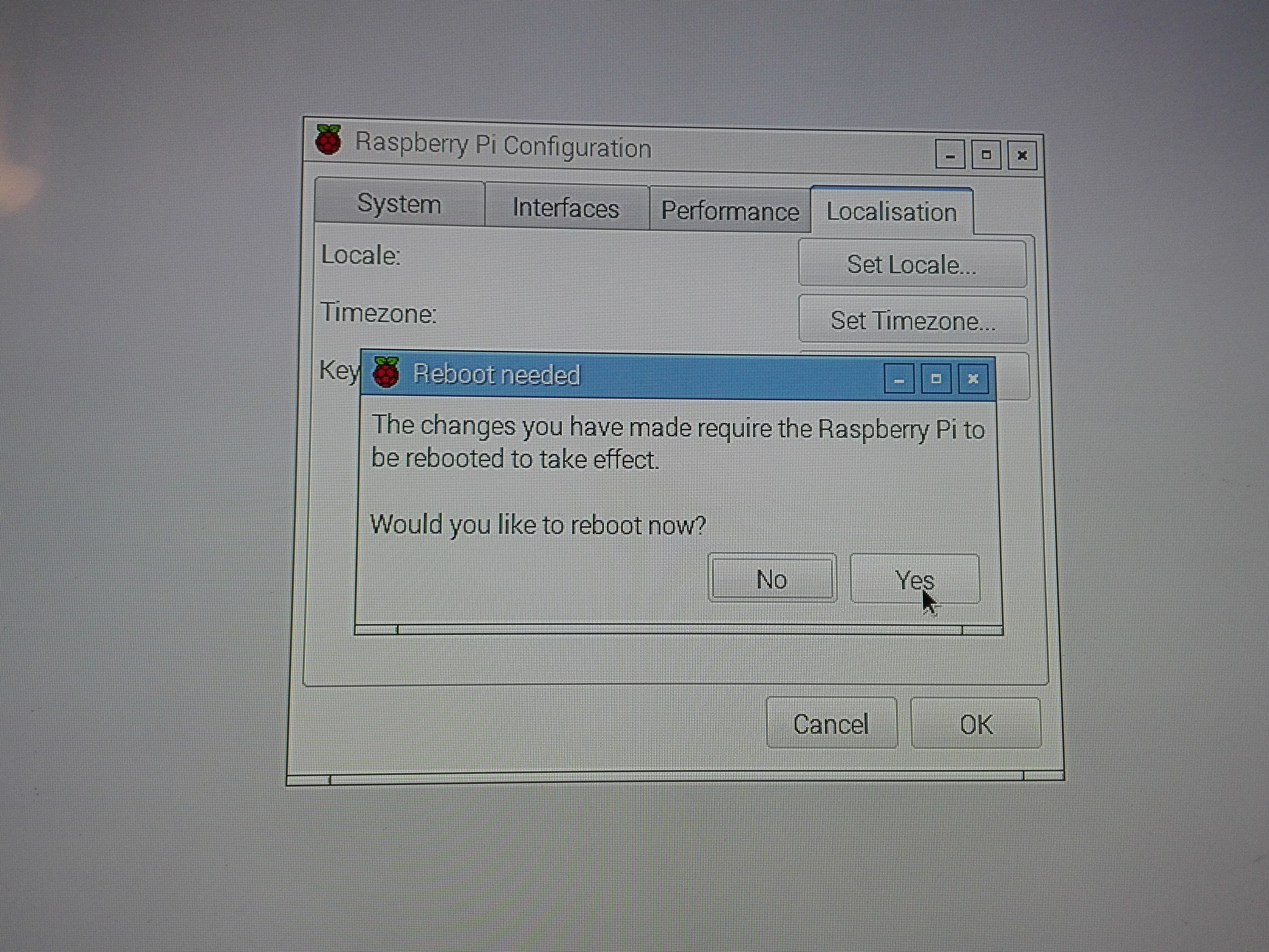Reiniciando el sistema para aplicar los cambios