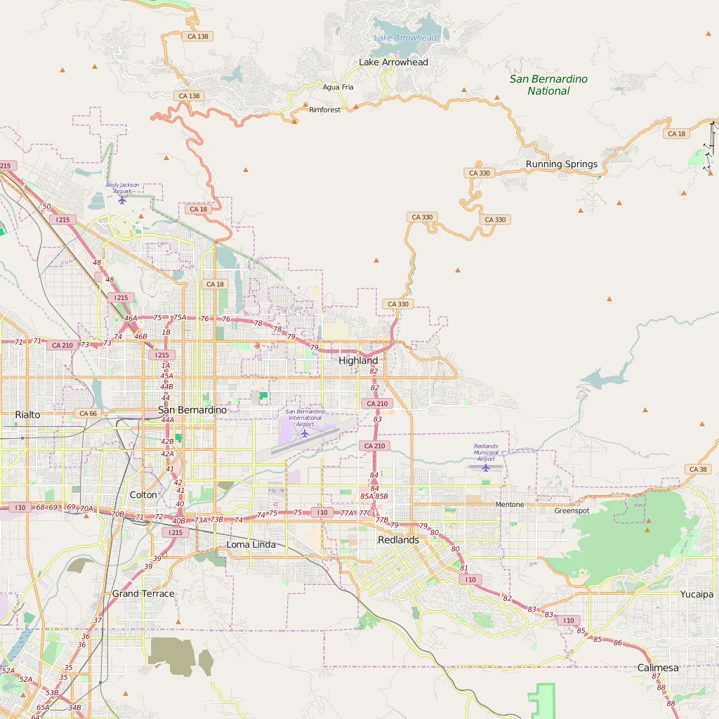 Highland California Map Greenspot Road Orange Street Highland CA Map Highland 1024x1024 