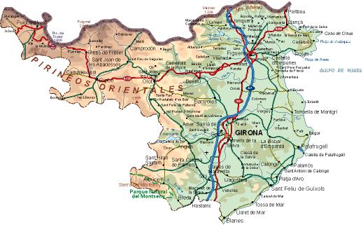 Mapa de girona