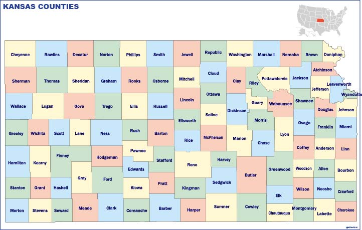 Kansas Counties Order And Download Kansas Counties Kansas Counties 