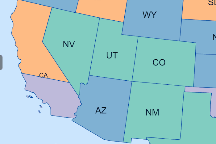 Interactive Us Map Excel Maps Of United States USA Split Ca 