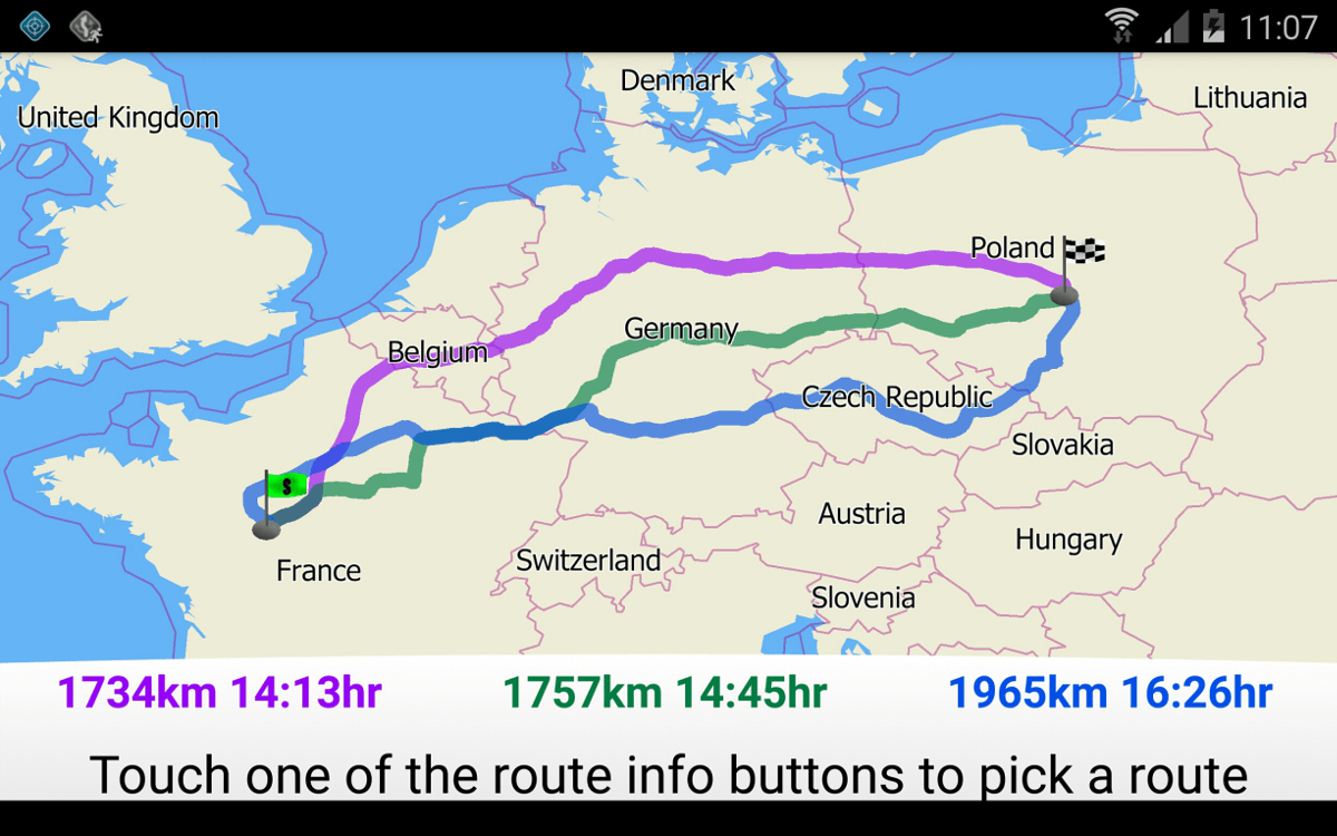 Support Alternative Routes MapFactor Navigation And Tracking Screenshot Alt Routes EN 