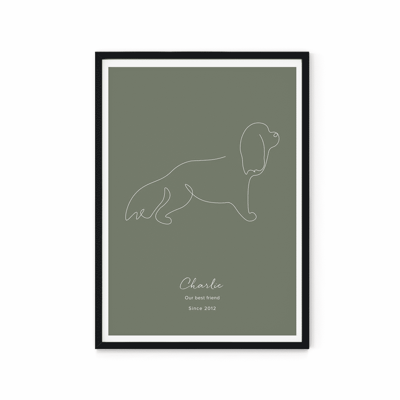 Dog line art: design your own pet dog poster