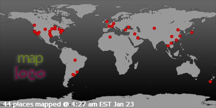 Locations of Blessings Locations of Site Visitors