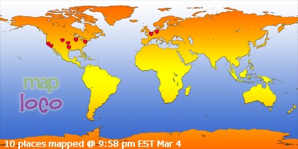 Locations of Site Visitors