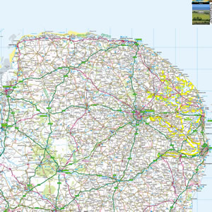 Norfolk Offline Map Including North Norfolk Coast Norfolk Broads Norfolk 