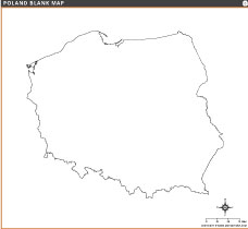 Poland Outline Map Poland Blank Regional Borders For Students And Poland Outline Map Thumb 