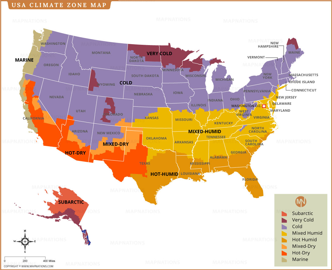 USA Climate Zone Map Regional Climate Of The United Usa Climate Zone Map 