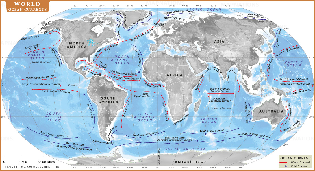 Exploring The World S Oceans Do You Know Major Ones Ocean Currents Map.