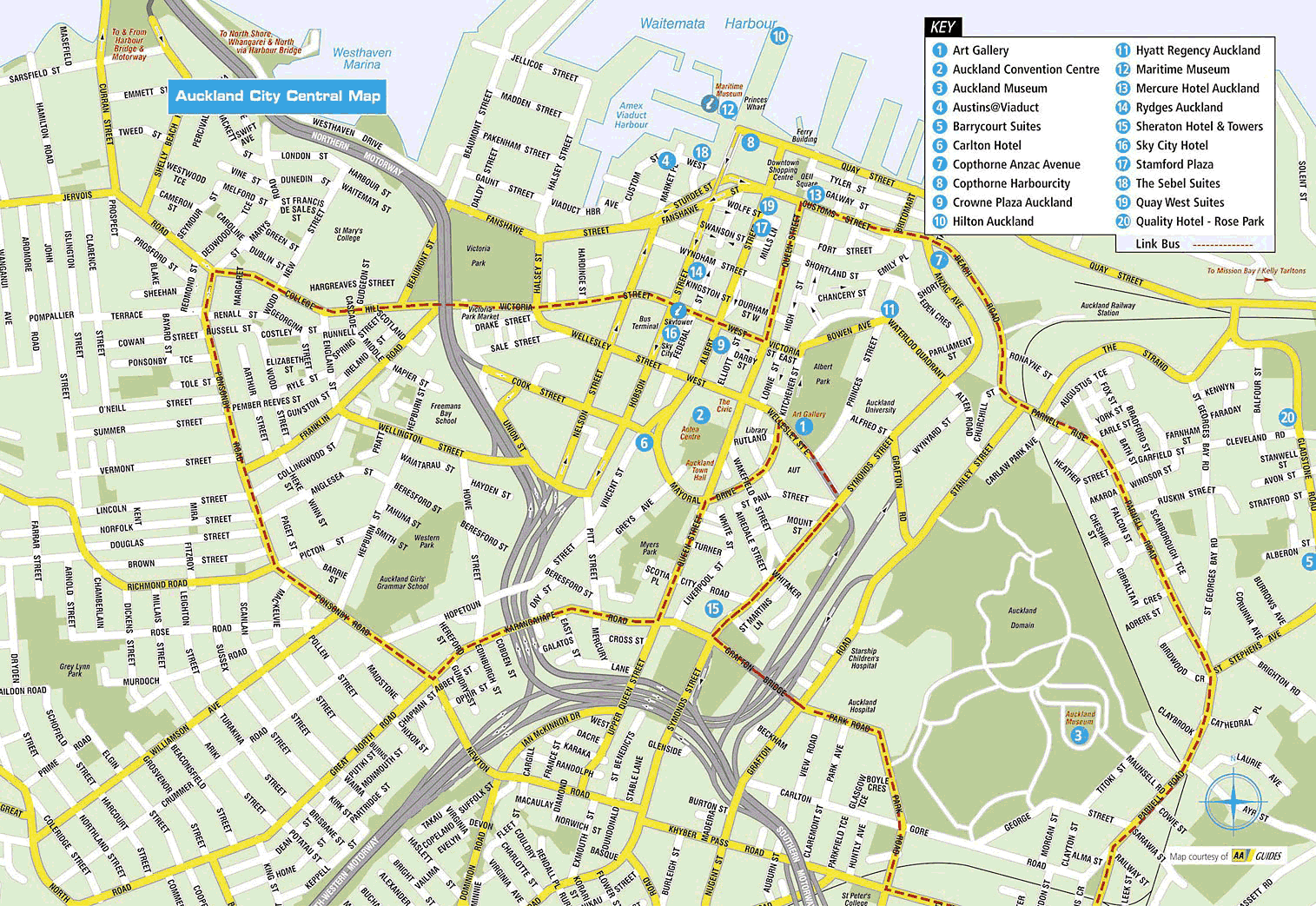 Map Of Auckland Auckland Maps Mapsof Net Auckland City Central Map 