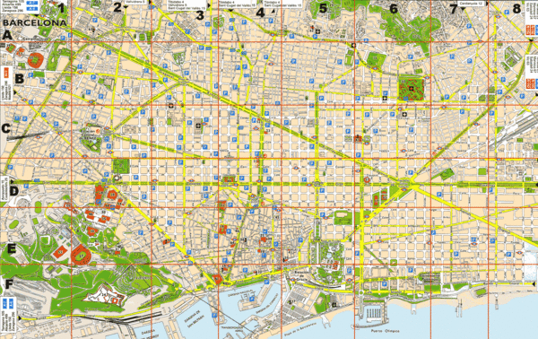Maps are a terrific way to learn about geography. Barcelona Tourist Map Barcelona Spain Mappery