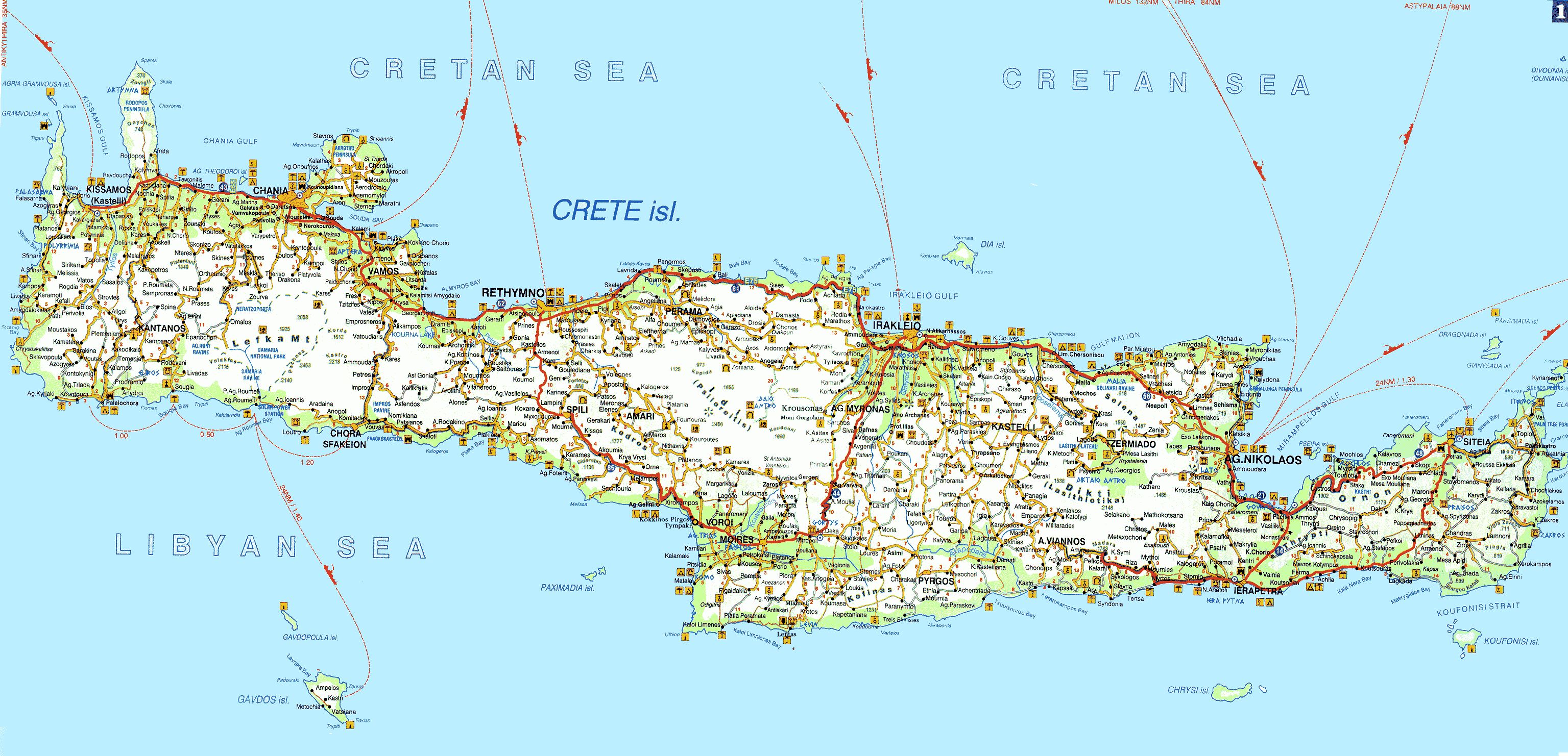 Crete road map