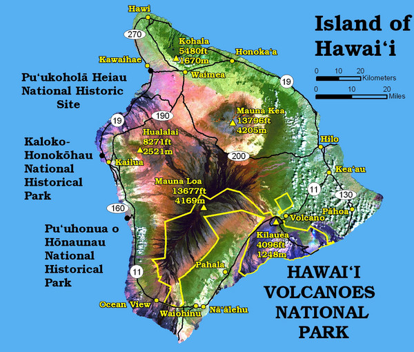 Things to do with kids best beaches top hikes best restaurants nightlife on hawaii island best time to visit weather & clim. Hawaii Volcanoes Map Hawaii National Volcanoes Park Mappery