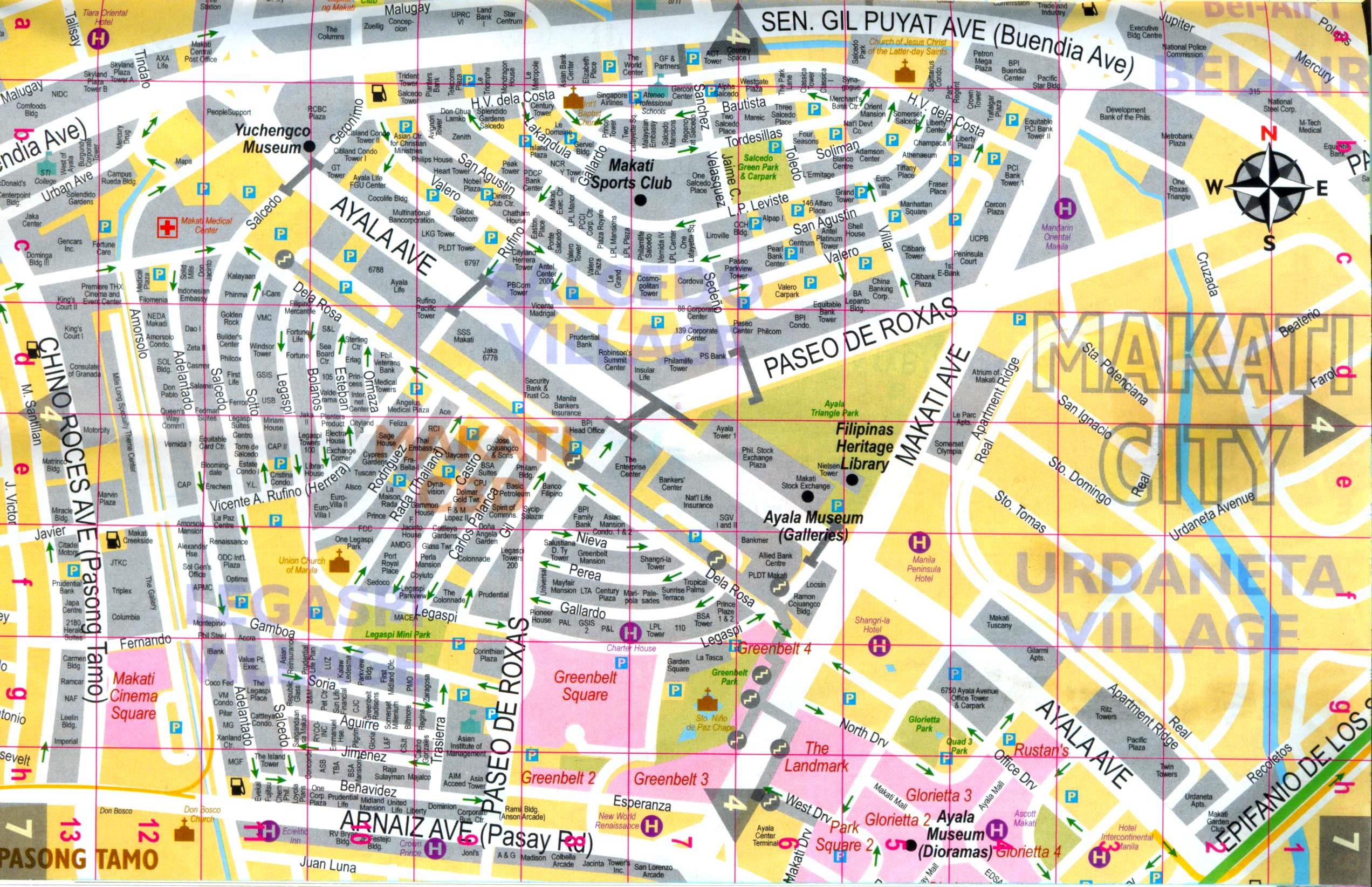Map Of Makati Manila Makati City Tourist Map 