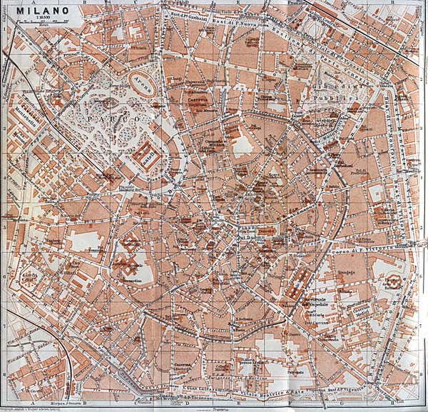 Milan tourist map