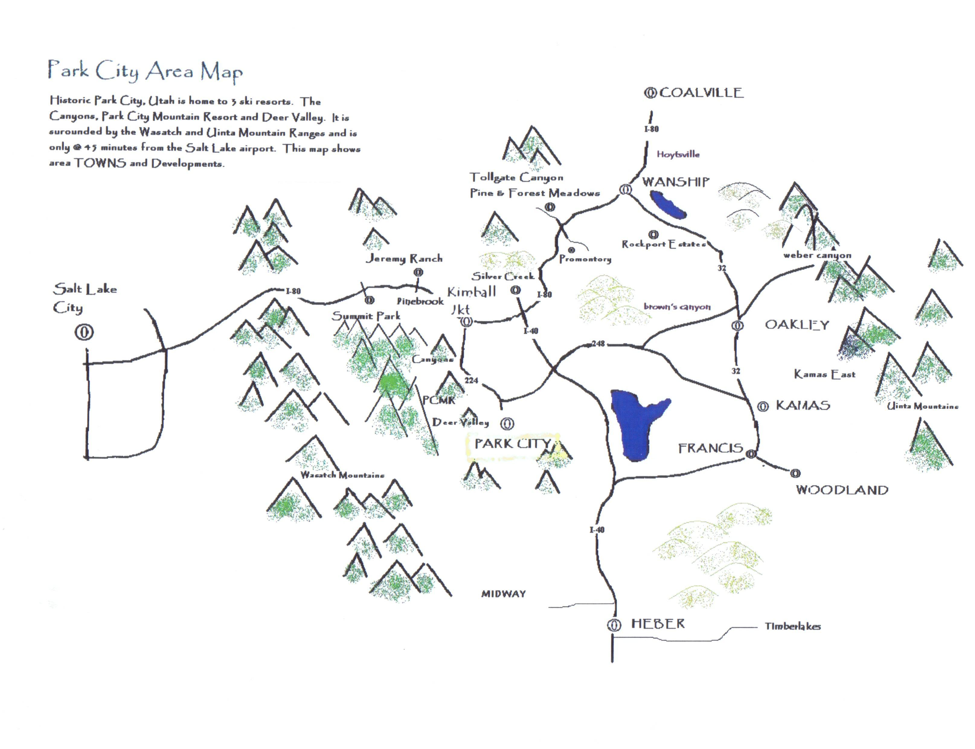 Map Of Downtown Park City Utah Park City Area Map.JPG