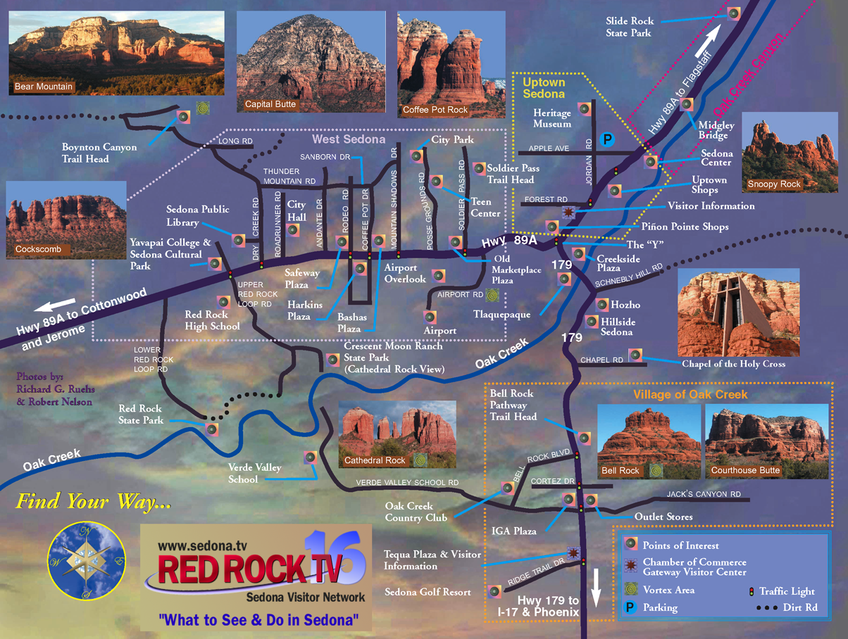 Printable Sedona Map Sedona Tourist Map 