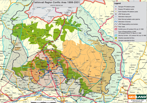 Resolution / adopted by the . Tskhinvali Conflict Area Map - Tskhinvali â¢ mappery