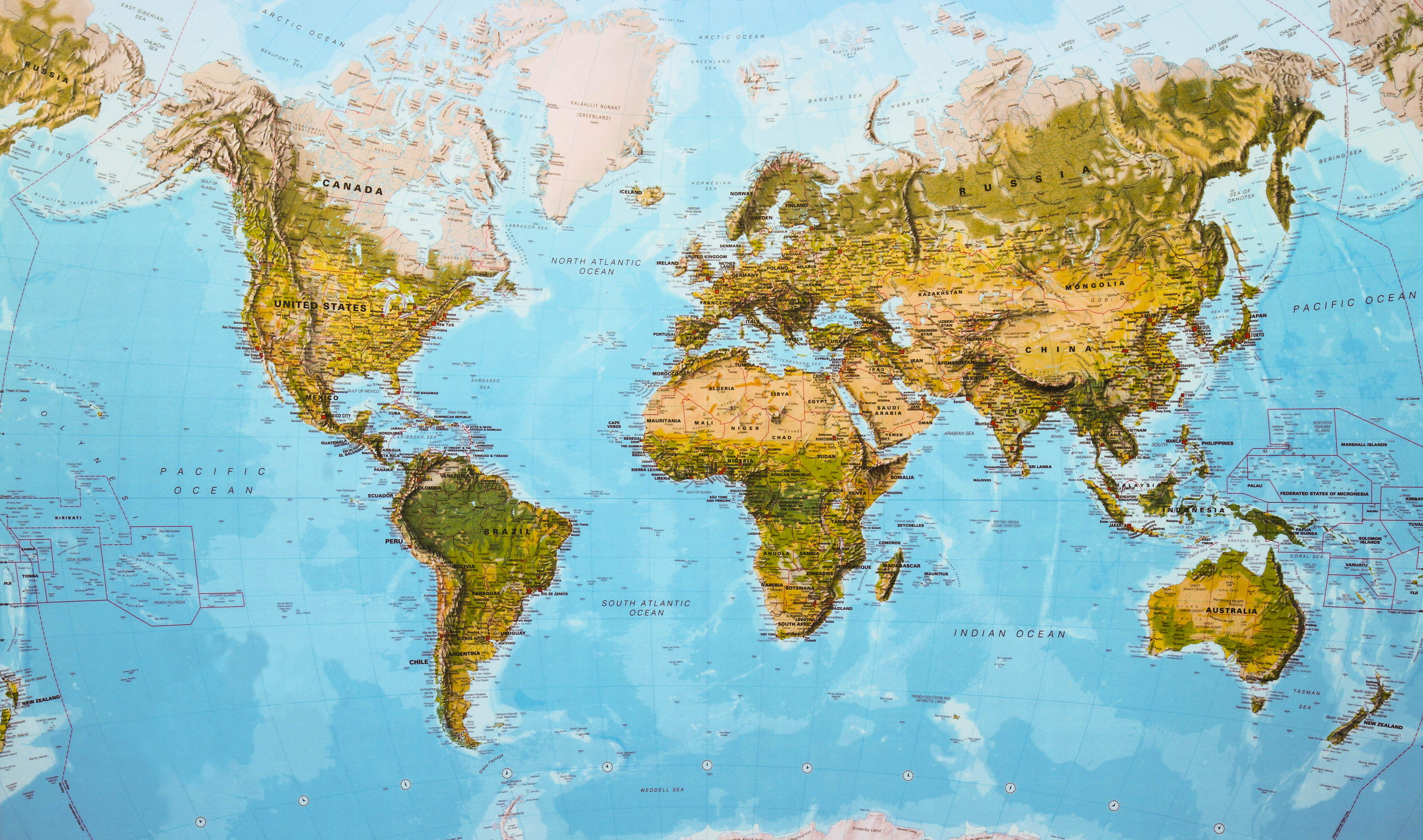 All World Map With Seas World Sea Map 