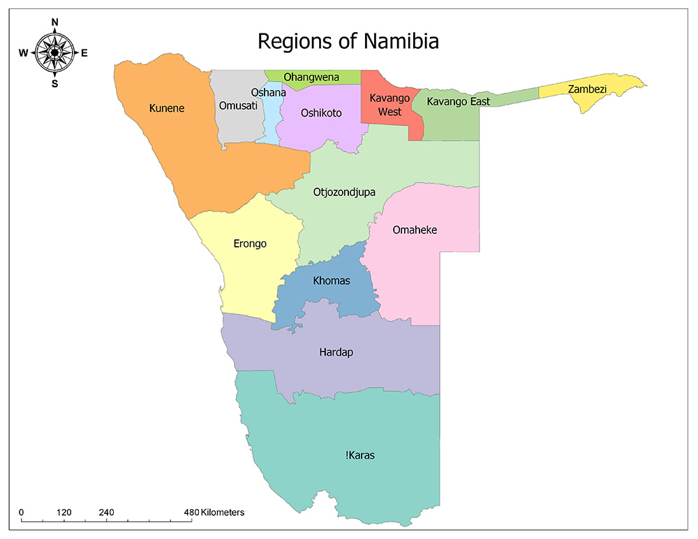 Namibian Map Image 739 