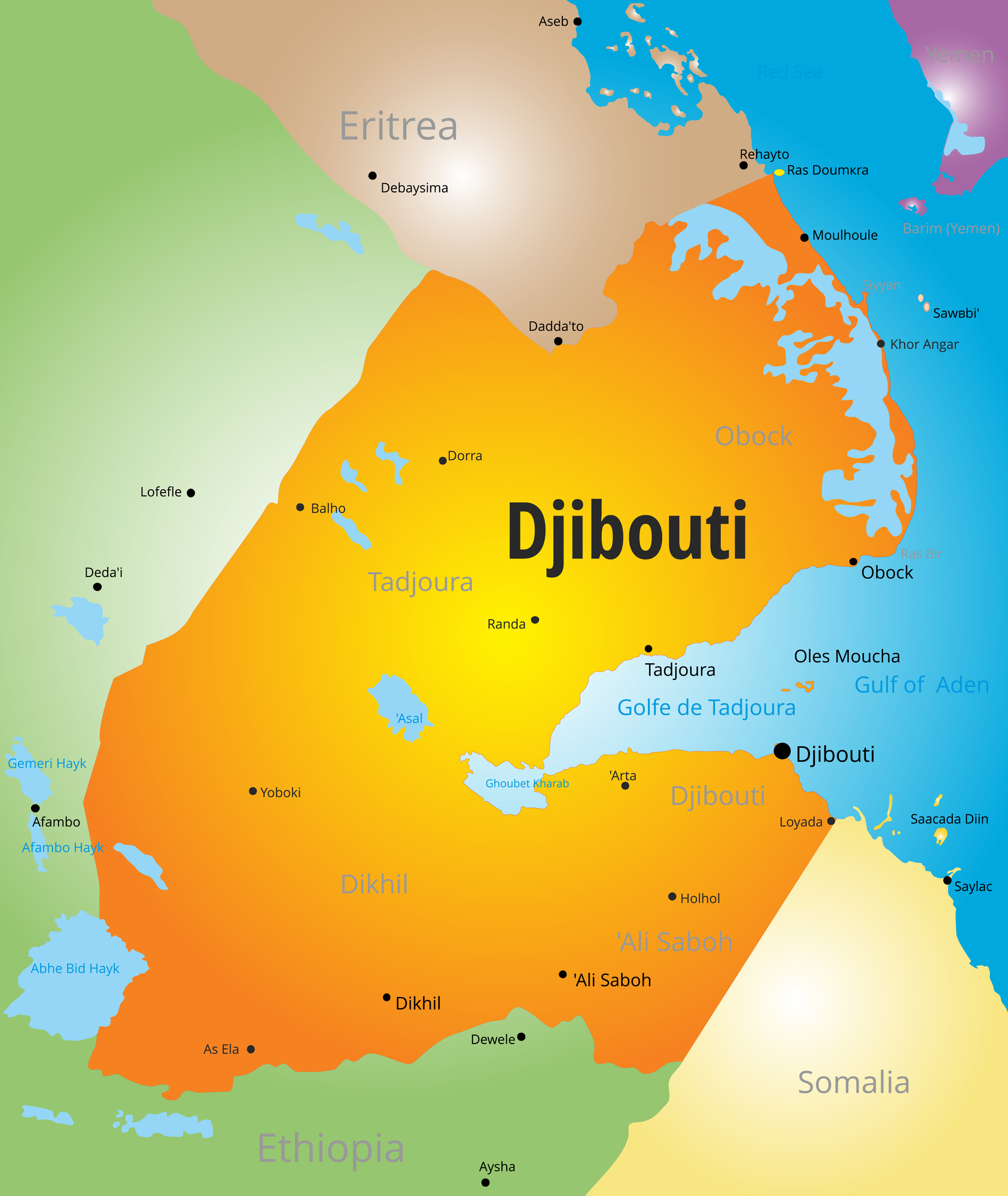 Djibouti Location On World Map Bjibouti Map 