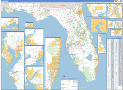 Florida Wall Map By Rand McNally MapSales Flc7hf 