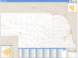 Nebraska Wall Map By GeoNova MapSales Nec7hf 