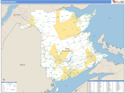 New Brunswick Wall Maps MapSales New Brunswick 