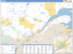 Quebec Wall Maps MapSales Quebec 