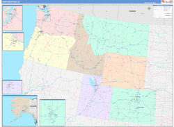 US Northwest Regional Wall Maps MapSales 