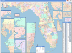 Florida Wall Map By Rand McNally MapSales Fl 